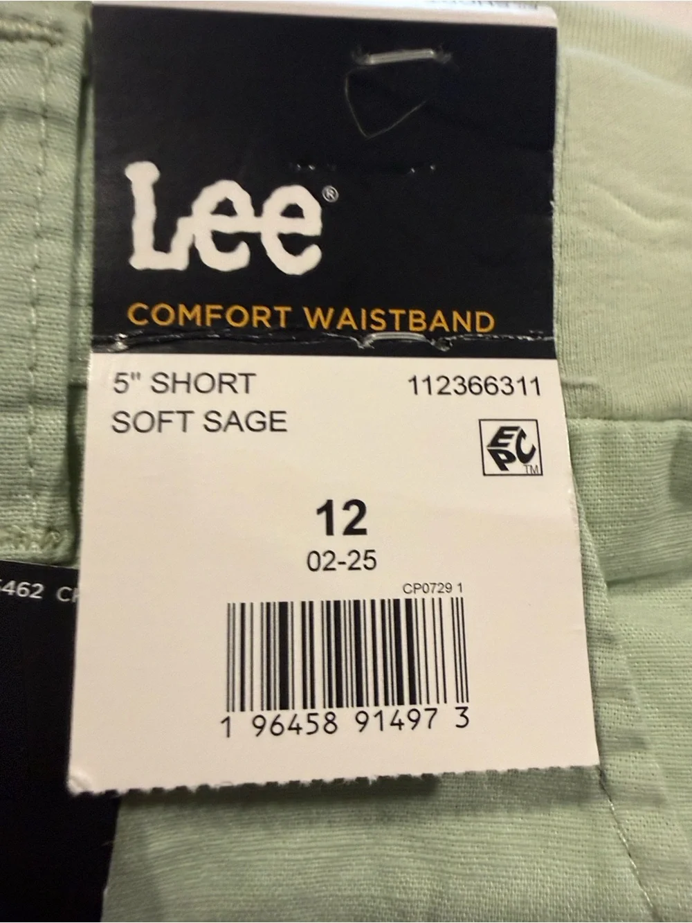 2 pair Lee Women’s Shorts in Olive and Soft Sage colors.